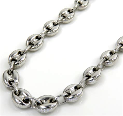 14k white gold gucci link chain|Gucci link chain 14k gold.